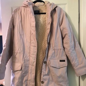 Abercrombie  & Fitch suede soft pink jacket